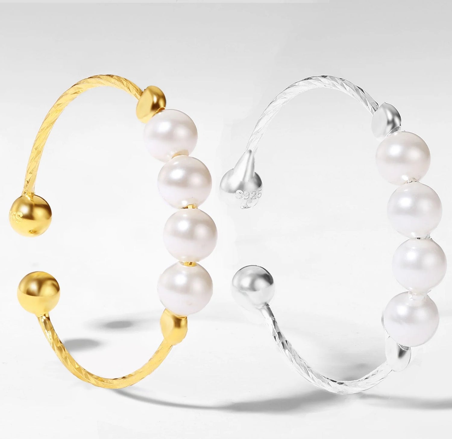 PERLES DUO | Bague anti-stress en acier inoxydable