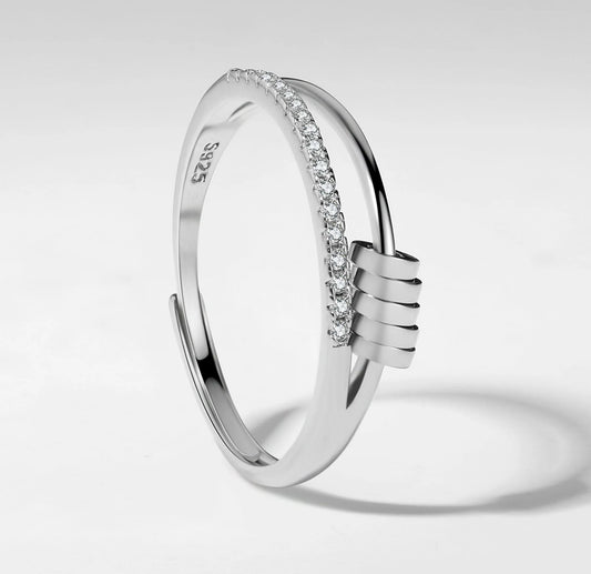 SERENYA | Bague anti-stress en acier inoxydable