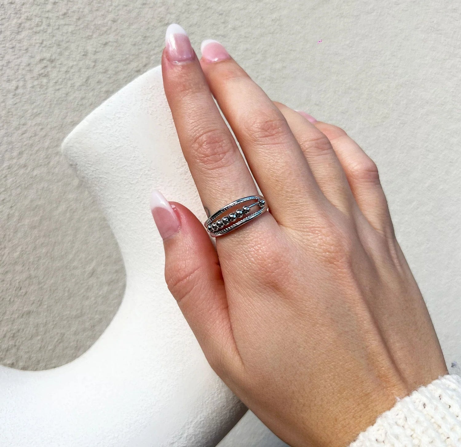 Lïa | Bague anti-stress en acier inoxydable