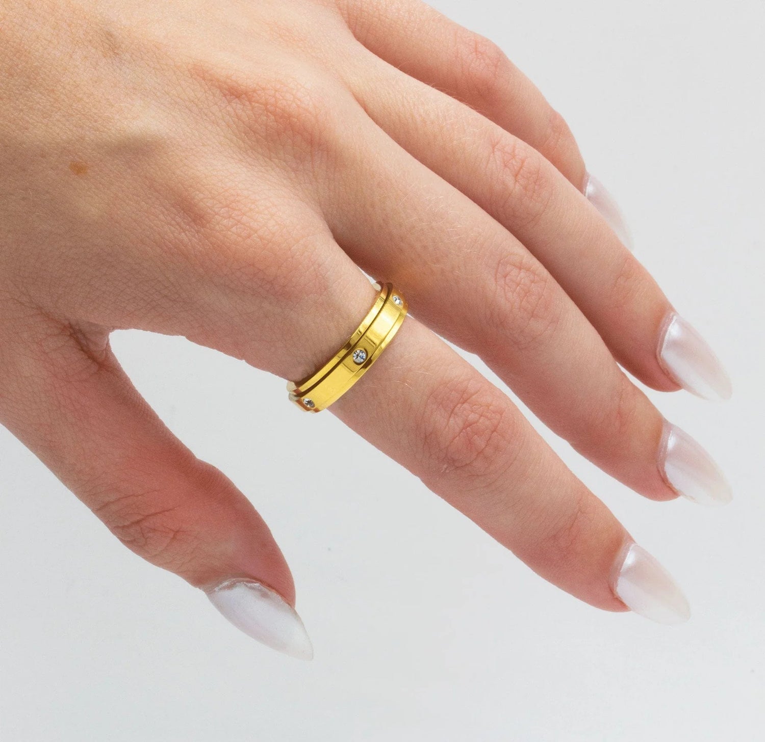 EVANIA | Bague anti-stress en acier inoxydable