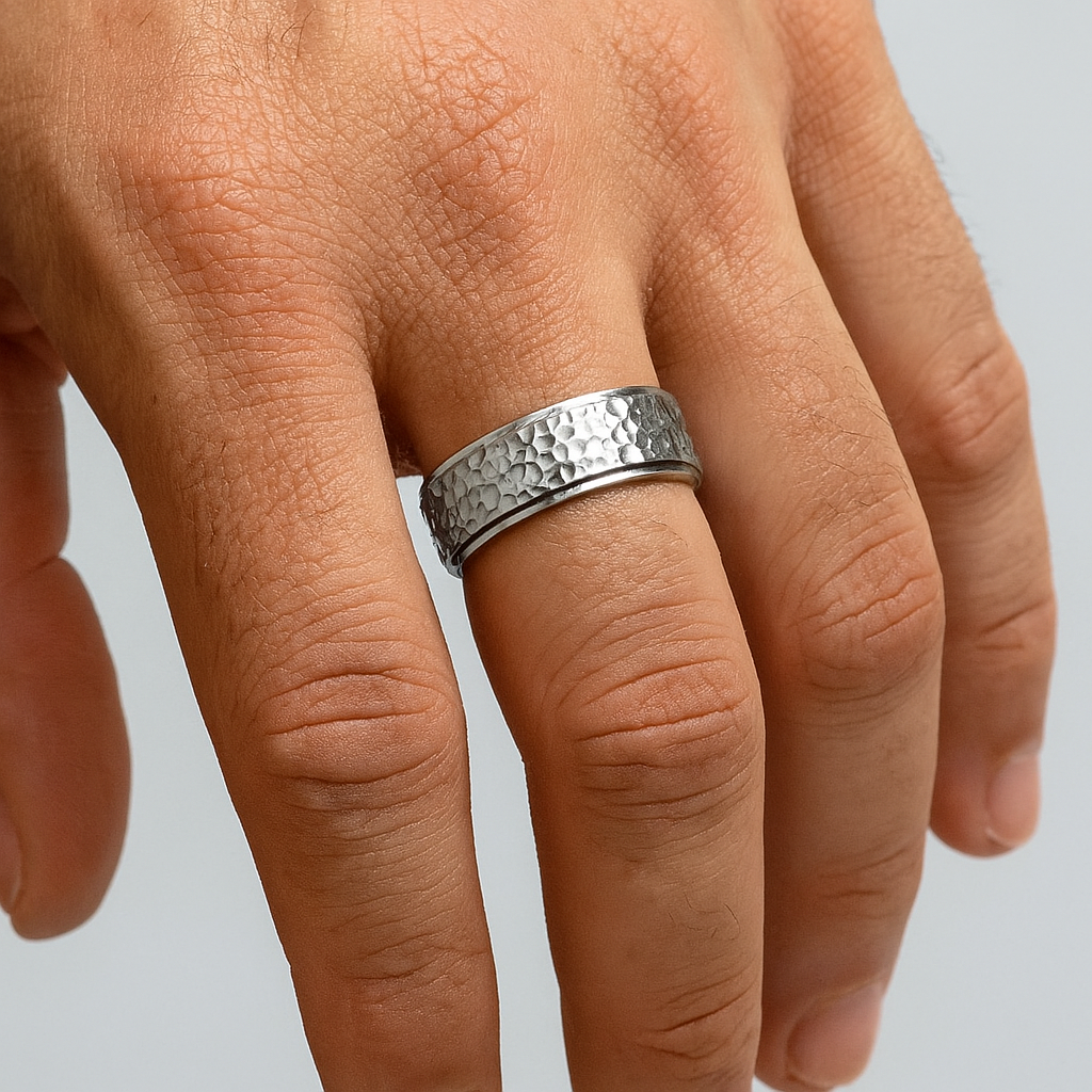 ALORÉ | Bague anti-stress en acier inoxydable