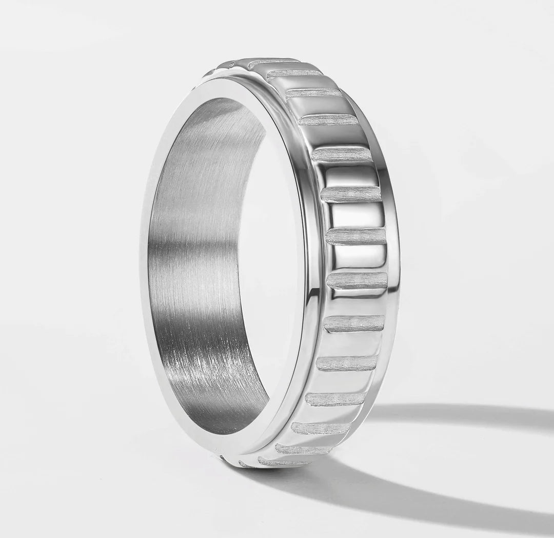 EVOKÉ | Bague anti-stress en acier inoxydable