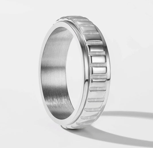 EVOKÉ | Bague anti-stress en acier inoxydable